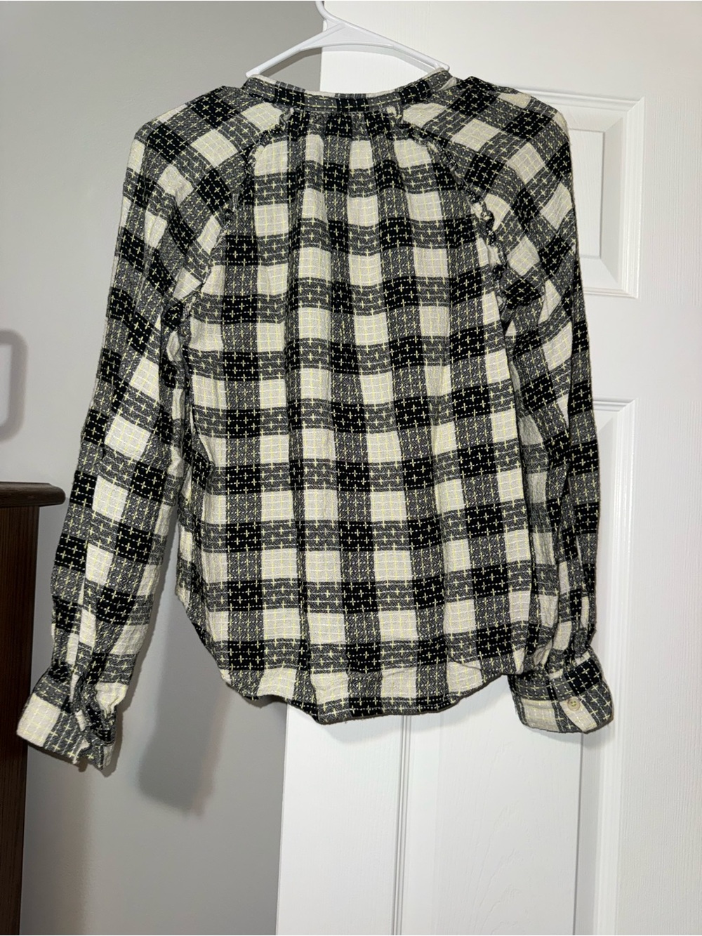 Anthropologie Pilcro Breezy Wool Blend Plaid Button-Down - Picture 4 of 6